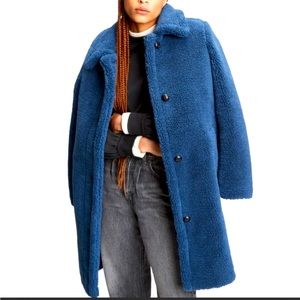 Size medium teddy bear coat - blue